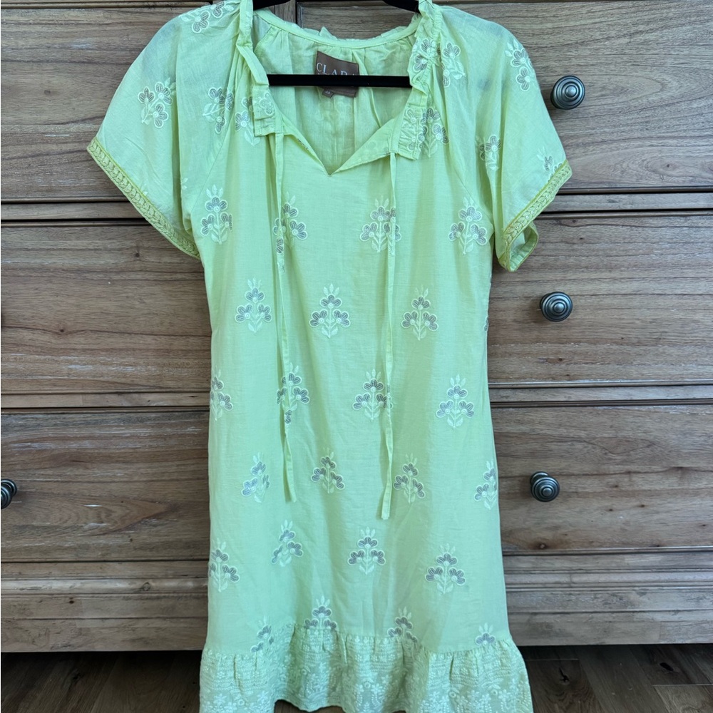 Clara the Label Yellow Embroidered Dress